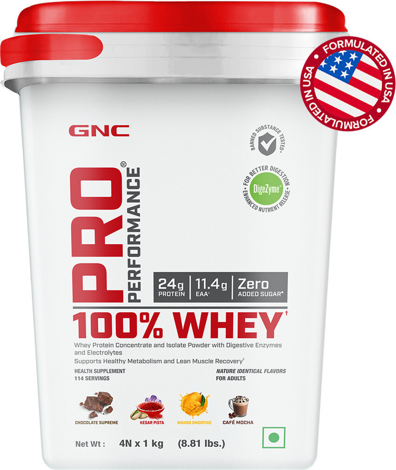 GNC Pro Performance 100% Whey Protein Powder Assorted Flavours Whey Protein