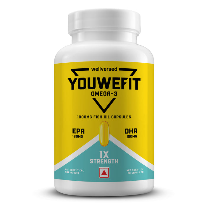 WELLCORE YouWeFit Omega-3 Fish Oil 60 Capsules 1000MG