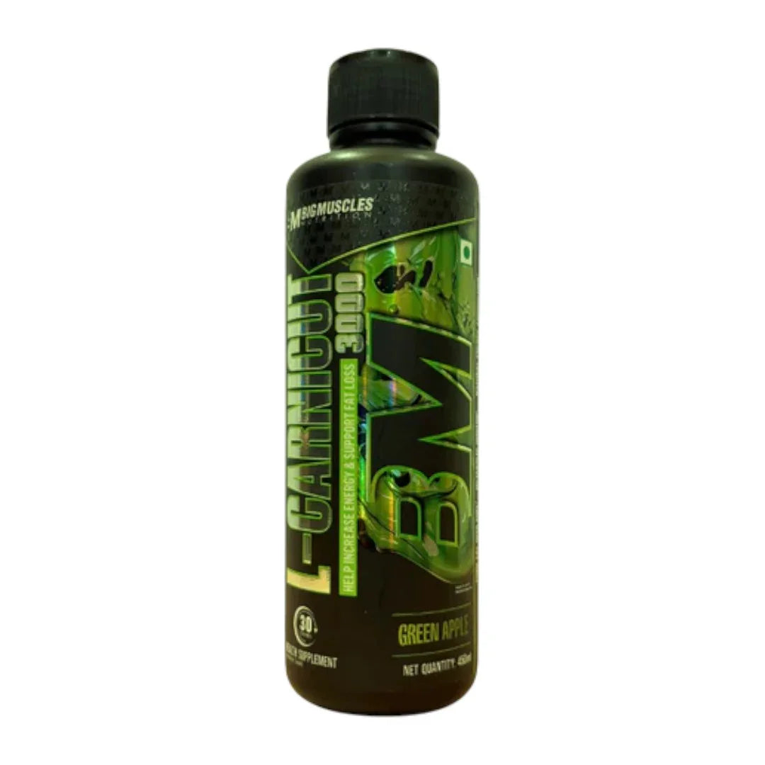 Bigmuscles Nutrition Carnitine 3000MG 450ML 30 Servings Green Apple