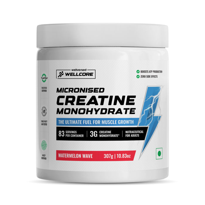 Wellcore ure Micronised Creatine Monohydrate Watermelon Wave
